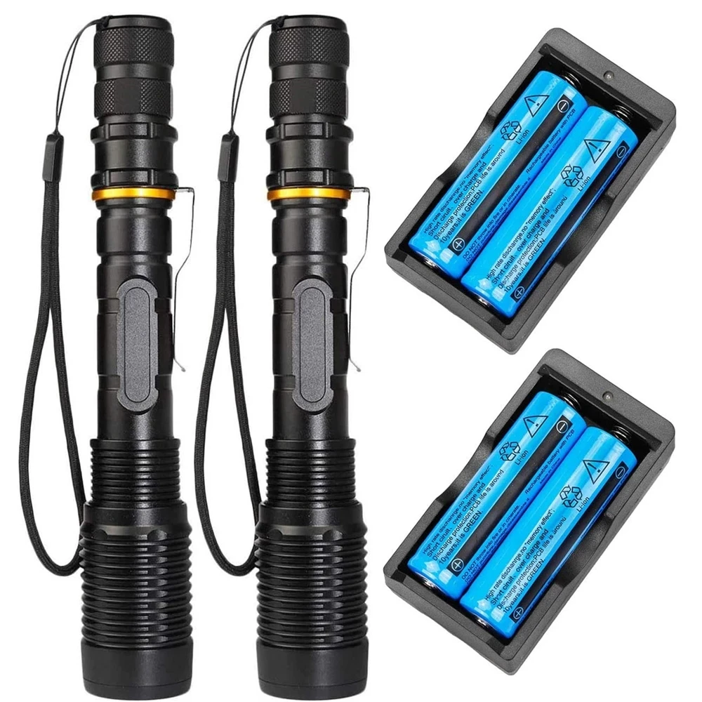 

Super Bright LED Flashlight Most Powerful T6 Torch Waterproof Tactical Flash Light Zoomable Hand Lamp Outdoor Hiking Latern