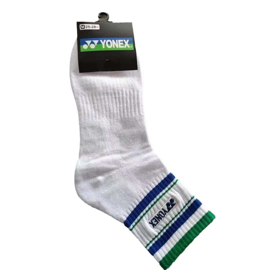 New YONEX Badminton Socks Thickened Towel Bottom Embroidered Socks with X Middle Tube Men's and Women's Sports Running Socks