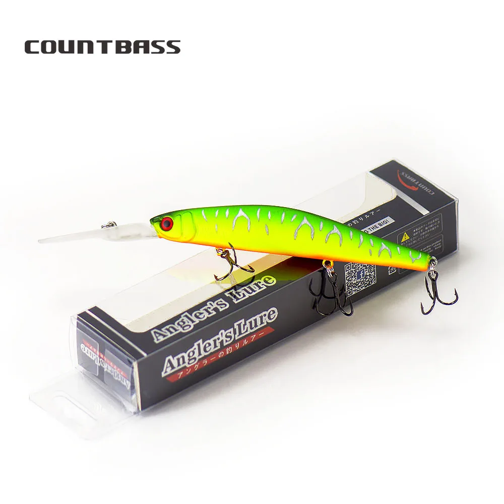 COUNTBASS Langsam schwimmender Wobbler 115 mm 4-1/2 Zoll 20 g 3/4 oz. Dive 4m 13ft Minnow Jerk Your Baits Angelköder – Detail 24