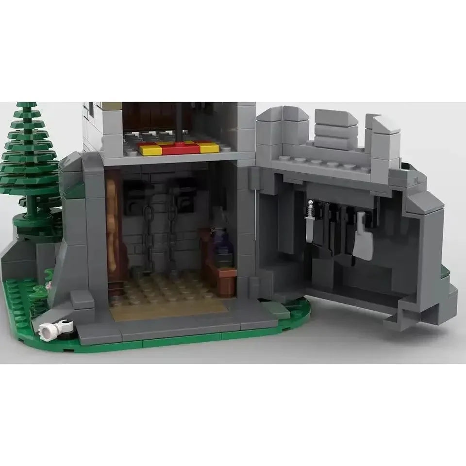 MOC Medieval Magic castle Model Building blocks Elf Tower Secret Lab DIY Assembled Brick Building Toys Gift For Kids