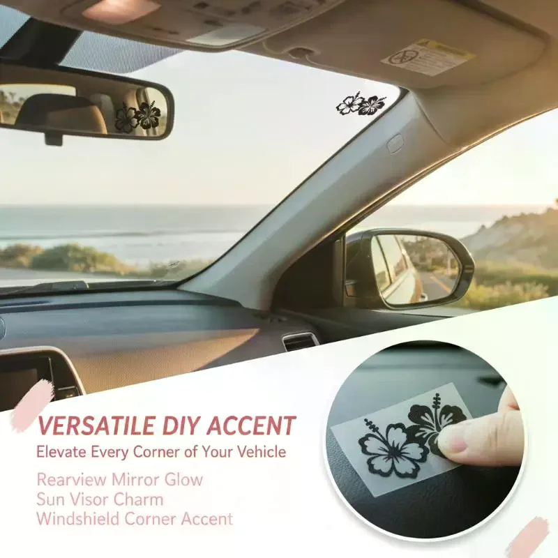 Flower Car Rearview Mirror Stickers Car Rearview Mirror Decals Small Decals Car Decorative Stickers