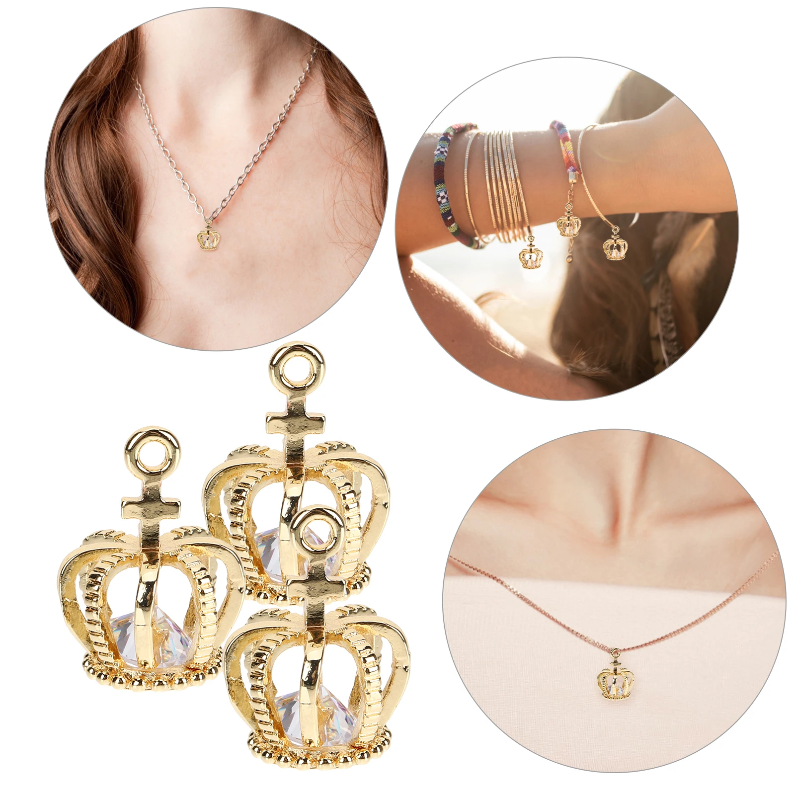 

5Pcs Copper Charms Pendant for Earring Mobile Phone Decoration Craft Accessories