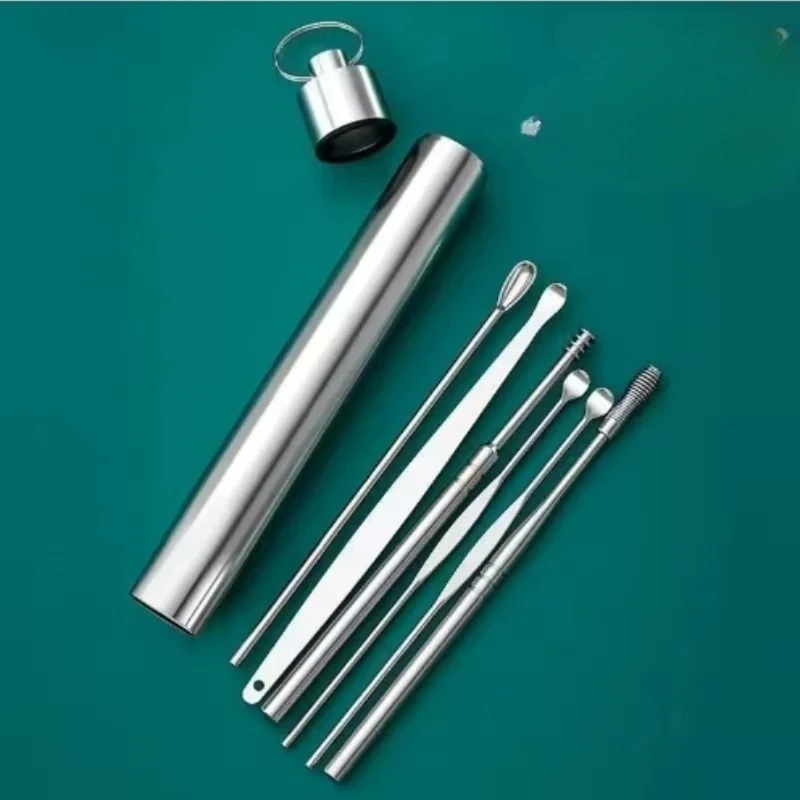 

Ear Pick Six-piece Set Ear Household Picking Earpick Convenient Cleaning Ear Portable Ear Pick Portable Portable for Adults