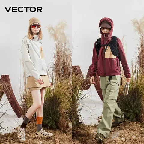 VECTOR 남녀공용 방풍 하이킹 재킷, 방수 야외 운동복, UPF40 + 통기성 코트, 캠핑 및 야외 하이킹