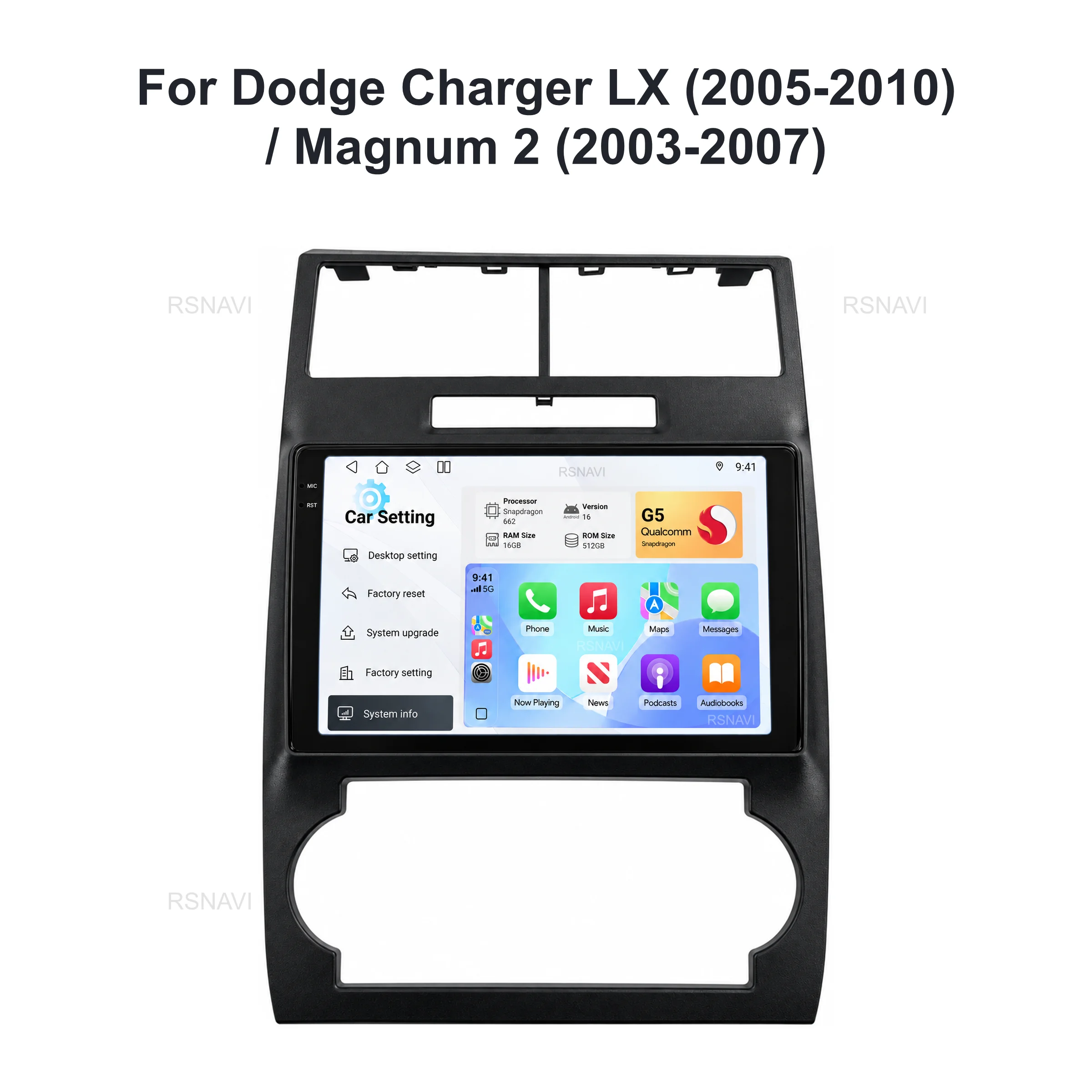 Android 16 Car Radio For Dodge Charger LX 2005 - 2010 Magnum 2 2003 - 2007 Carplay Auto 2Din Video Stereo Player DSP Navigation
