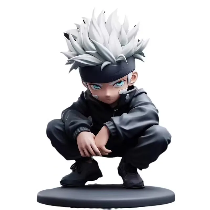 Jujutsu Kaisen, Q-version squat figure, Satoru Gojo trendy toy model, car case ornament, Boys' Day gift