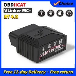 Best Auto Scanner Tool Car Diagnostic OBDIICAT Vgate vLinker MC+ ELM327 Bluetooth 4.0 OBD 2 OBD2 ELM 327 wifi For Android/IOS