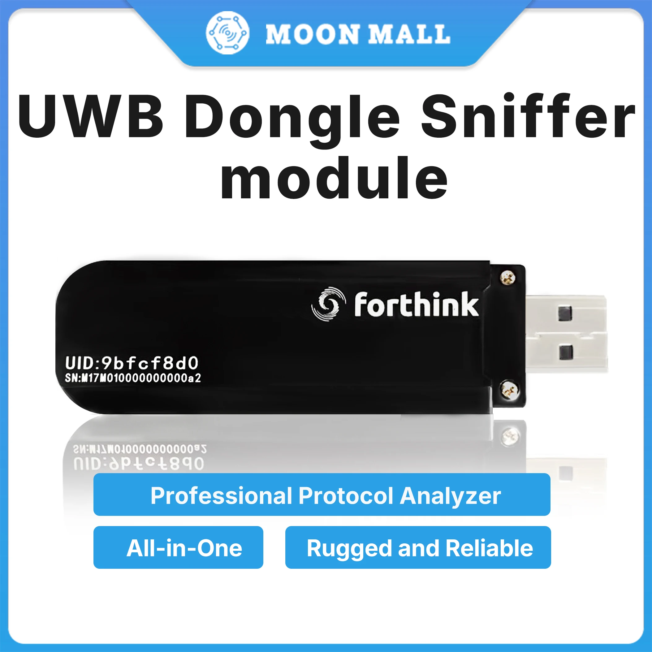 

UWB Dongle Sniffer UWB Ultra Wideband Detection Packet Grabber Sniffer Protocol Analyzer for Fast UWB Channel Listening