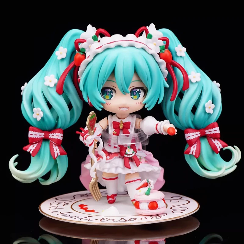 10cm Nendoroid Hatsune 1939 Strawberry Cake 1940 Magical Hatsune Q Version Action Figure Anime Model Toy Desktop Ornament Gift image 6