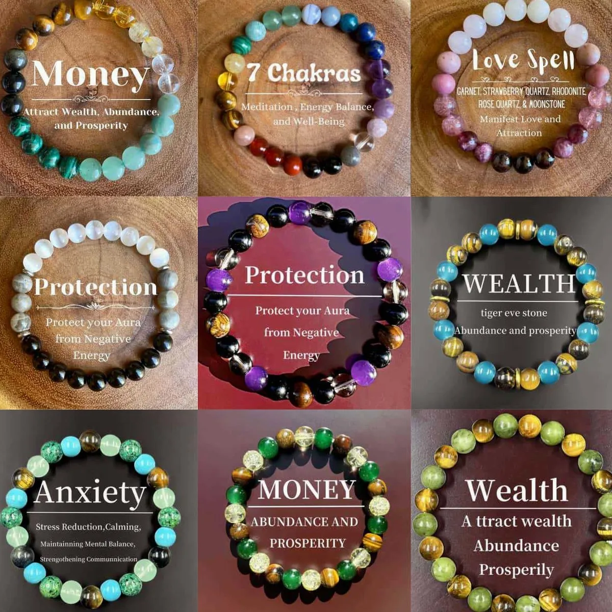 Amethyst Tiger Eye Natural Stone Beaded Bracelet For Women And Men Handmade Fashion Jewelry Birthday Gift