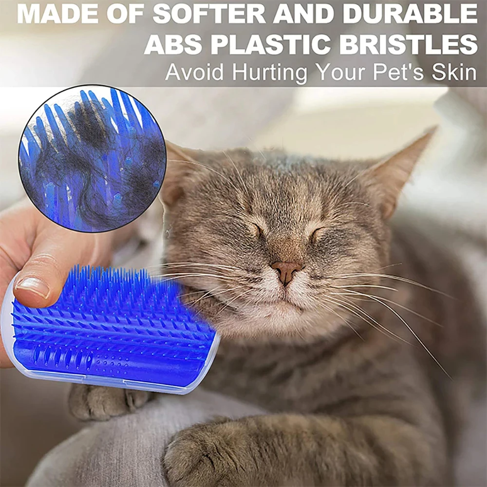 Massage Pet Cat Brush Corner Scrape Hair Removal Beauty Clean Corner Brush Removable  Comb for Kitten Cat scratchers massagetool