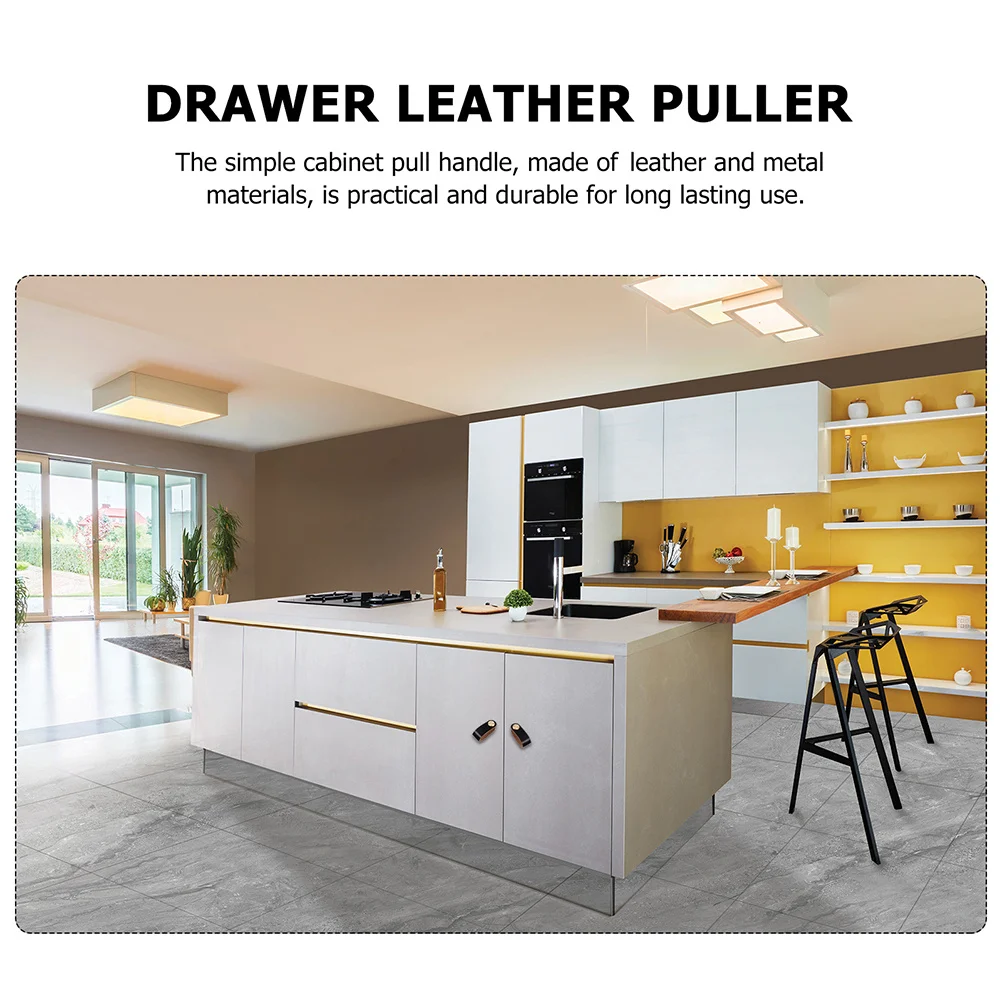 

6Pcs PU Door Handle Replacement Soft Pulls for Cabinet Drawer Wardrobe Furniture Accessories Durable Wear Resistant