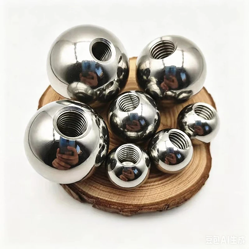 1/5/10/20/30pcs Metric Thread Half Hole Ball M6 Stainless Steel Drilling Balls Female Thread Blind Hole Bead OD 10mm 11mm ~60mm