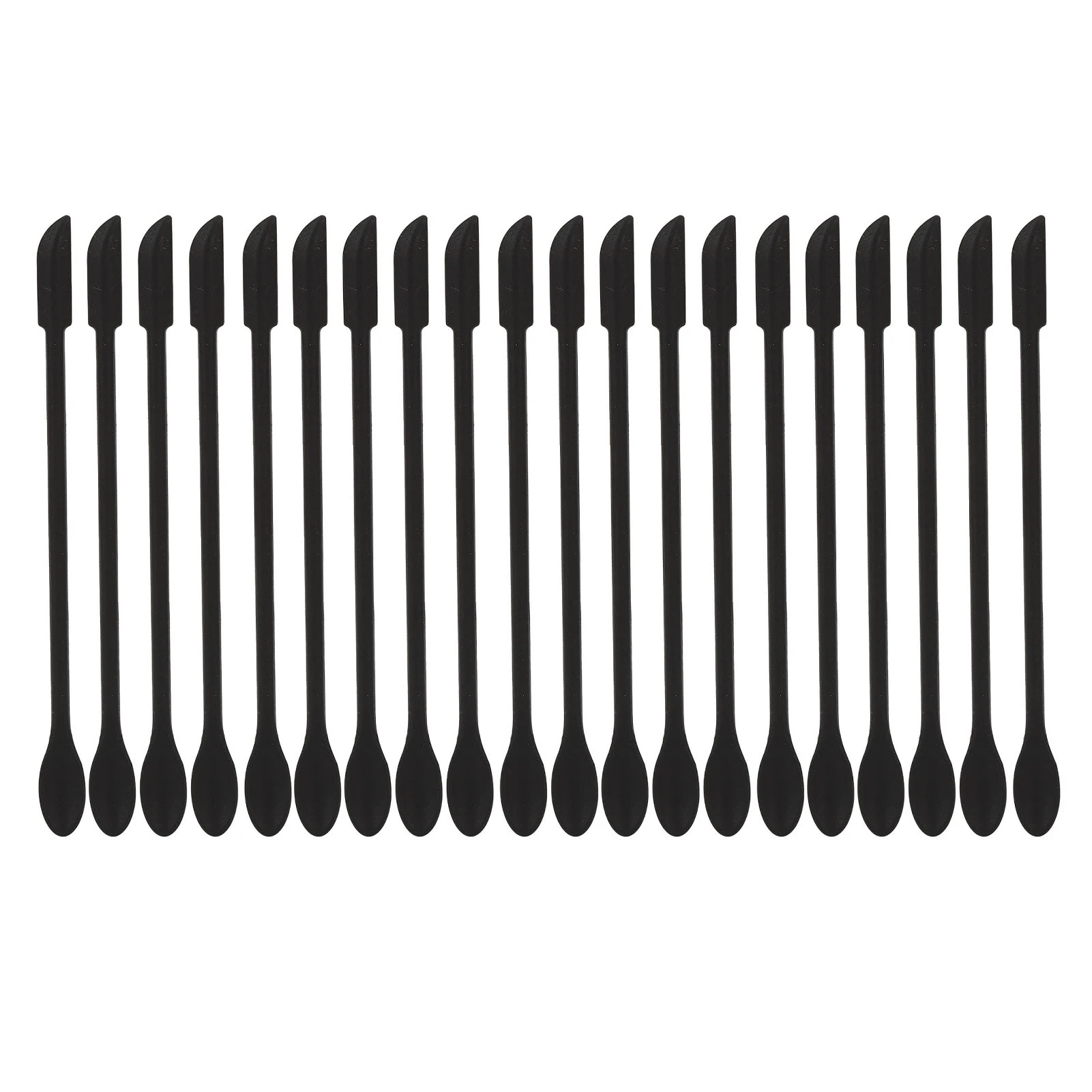 

20pcs Silicone Spatula Mini Small Tip Extended Handle Double Head One Piece Seamless Easy Cleaning Makeup Scraper
