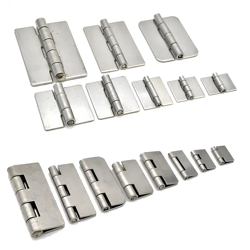 304 stainless steel Thickened non-porous welded hinge Mechanical equipment hinge for cabinet door