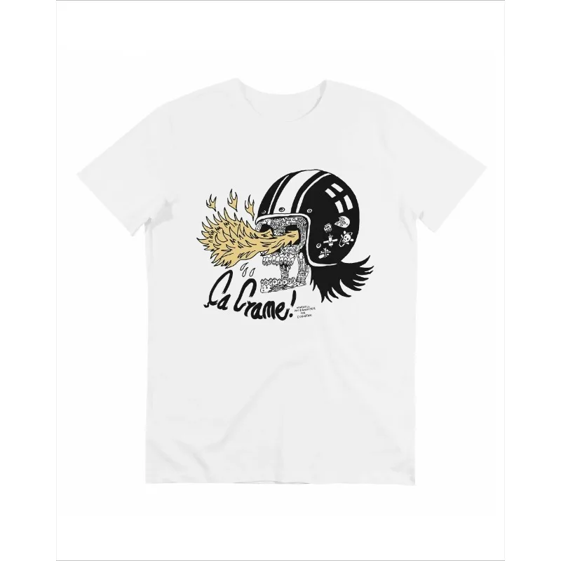 

Casque Moto Tete De Mort Peripheral Pattern Printed Summer Luxury Brand Cotton Fashionable Short-sleeved T-shirt