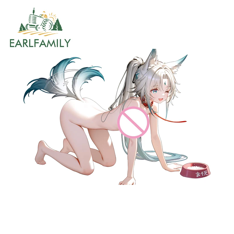 EARLFAMILY الفرسان عارية لولي سيارة ملصق الإبداعية فتاة الذيل يهز الساخن بيع ملصق مائي BDSM اكسسوارات السيارات الثلاجة ديكور #1