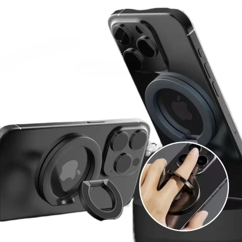 

Магнитный держатель-кольцо для телефона, совместимый с MagSafe, складной, с защитой от падения, регулируемая подставка для iPhone 17-12 Pro Max, для селфи и путешествий