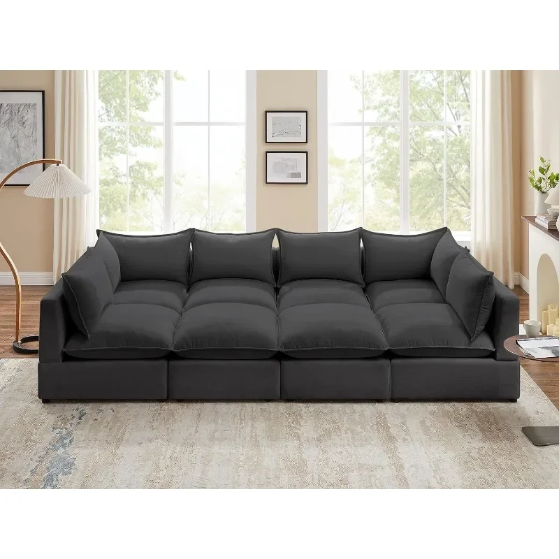 Modulares Schnitts ofa, umwandelbare U-förmige Sofa couch, modulare Schnitte mit Hockern, 8-Sitzer-Sofacouch (U-Form-Set-2)