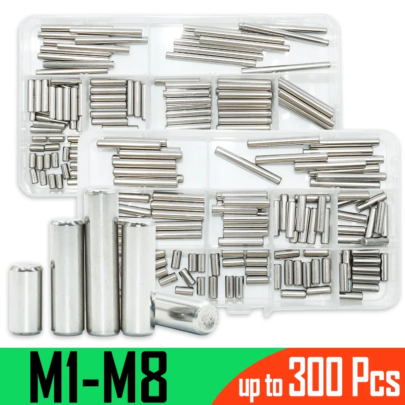 

304 Stainless Steel Cylindrical Pin M1 M1.5 M2.5 M3 M4 M5 M6 M8 Locating Dowel Set Fixed Lock Pins Shaft Fixing Metal Solid Rod