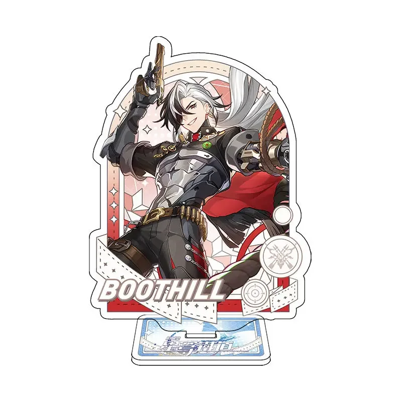 Anime Boothill Honkai: Star Rail Acrylic Stand Model Figure Desk Display Toys Pendant Keychain Clothes Button Brooch Badge Pins