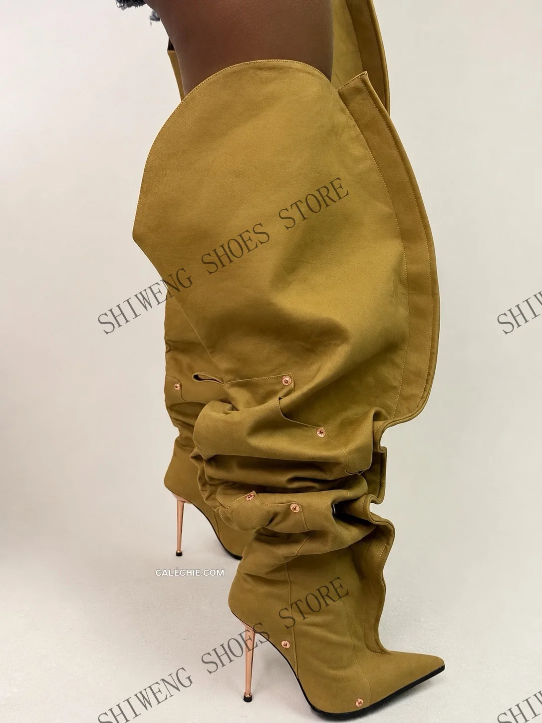 2026 Party Women Thigh High Stiletto Boots  Patchwork Sexy Stage Show Fashion Over The Knee Boot Long Boots 44
