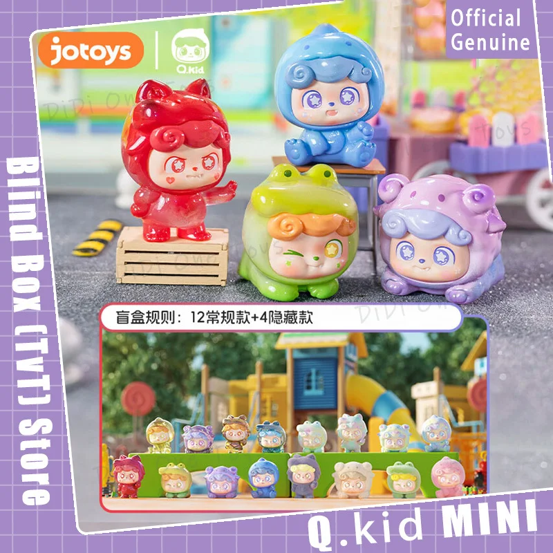

Genuine Jotoys Q.Kid Super Q.Team Mini Series Blind Box Mini Doll Cute Figurine Collection Desktop Ornament Fashion Trend Gift