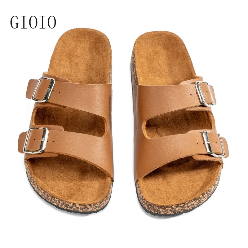 GIOIO Men's Fashionable Slippers for Home and Outdoor Waterproof Non-Slip Slip-On Fashionable Versatile Slippers