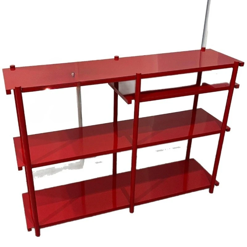 Floor Shelf Medieval Storage Shelf Display Bookshelf Light Luxury