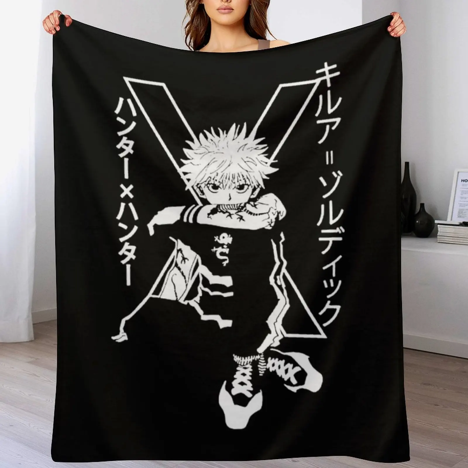 

Kill-ua Zo-ldyck Hunter-xhunter Throw Blanket Stain Resistant Cozy Warm Blanket