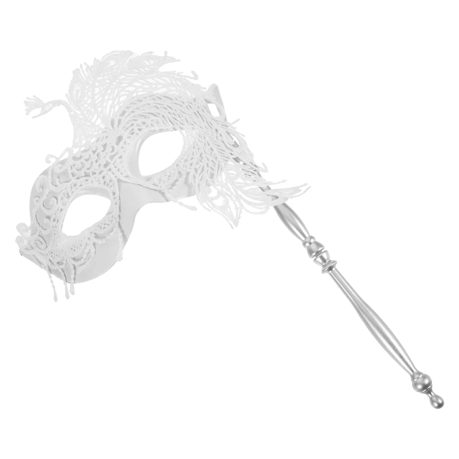 

Elegant Handheld Mask for Women Masquerade Party Prop Lace Design Prom Dancing Costume Accessory Mardi Gras Gift