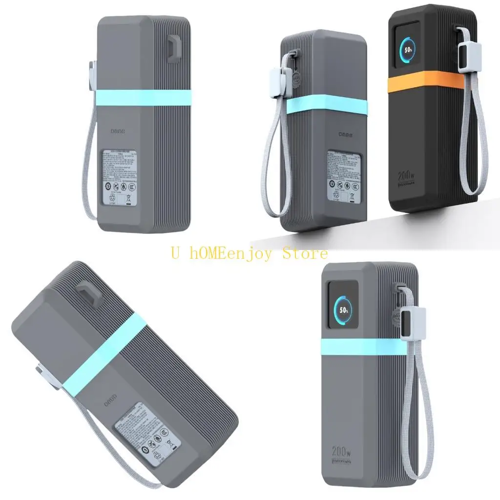 

B0KF Portables Силиконовый чехол для переноски Защитная сумка для хранения для аккумуляторов PB728 мощностью 200 Вт, 25000 мАч,