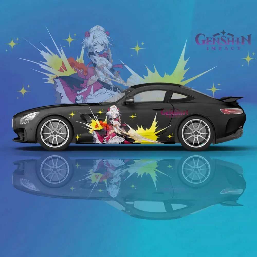 Genshin Impact Noelle animal Car Decal Protective Film Vinyl Racing Side Graphics Wrap Accessories Spray Paint auto Stickers