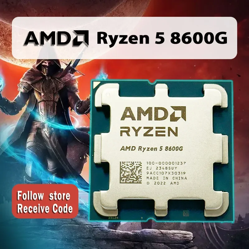 New AMD RYZEN™ 5 8600G R5 8600G 6-Core 12-Thread 5GHz 4NM 22MB Socket AM5 CPU Gaming Processor AMD Ryzen AI Available No Cooler