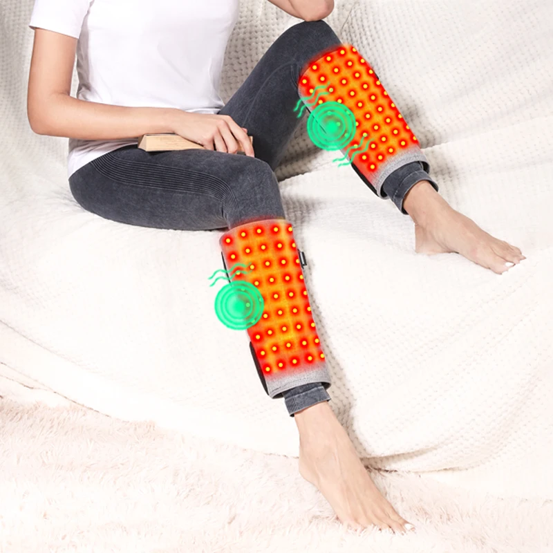 

Full-Wrap Heated Calf Massager Red Light Therapy 3 Modes Vibration Kneading Varicose Veins Muscle Stiffness Relief For Leg Elbow