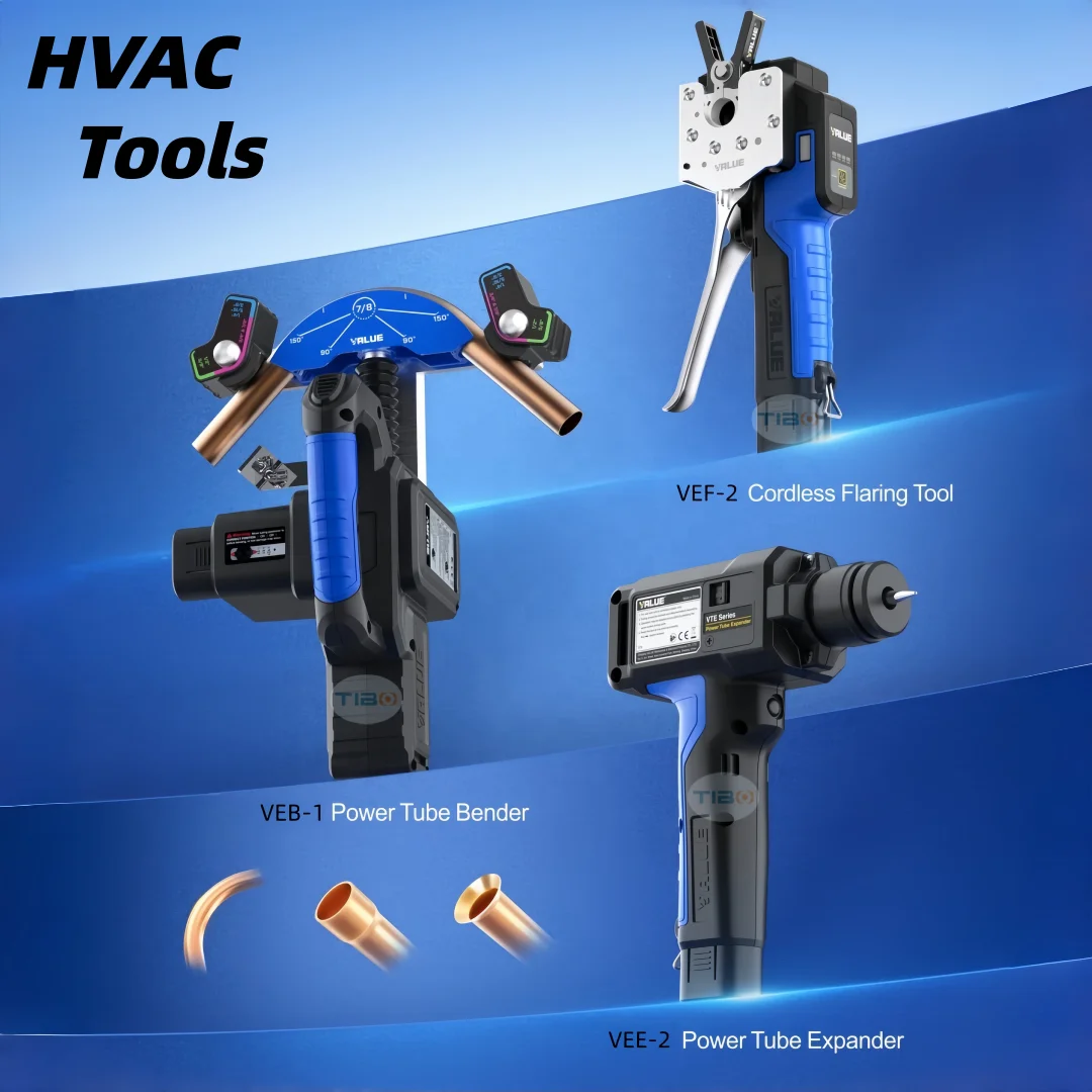 

Professional HVAC Tools Cordless Flaring Tool Power Tube Bender & Power Tube Expander Sample Provision Service Included