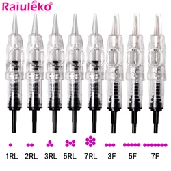 10/20/50/100Pcs Disposable Tattoo Cartridge Needles Tattoo Makeup lips 1RL/2RL/3RL/5RL/7RL/3FP/5FP/7FP for Permanent Makeup Pen
