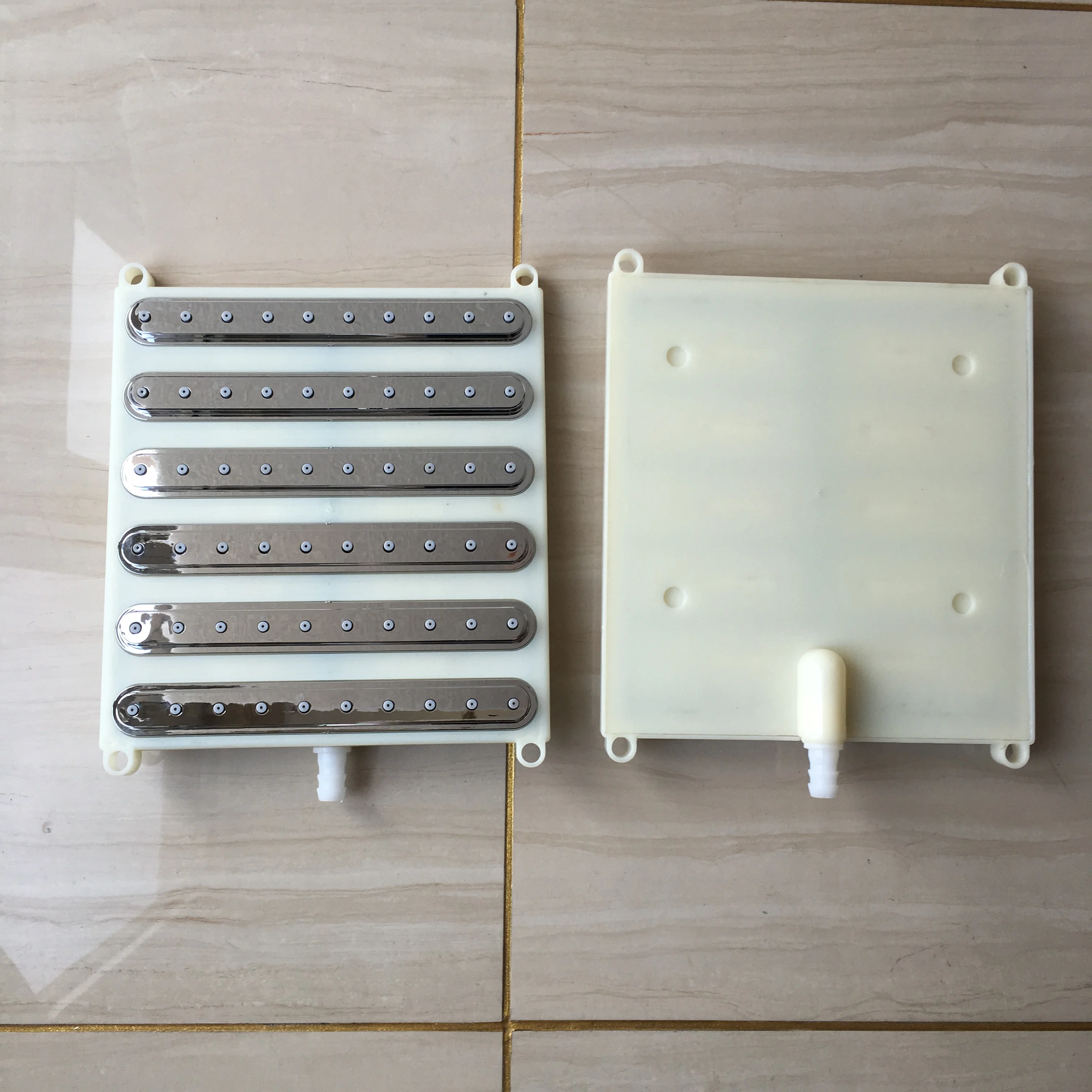 MTTUZK ABS Rectangular Shower intubation type interface Shower head  6 * 10 holes Top Spray Shower Head Accessorie