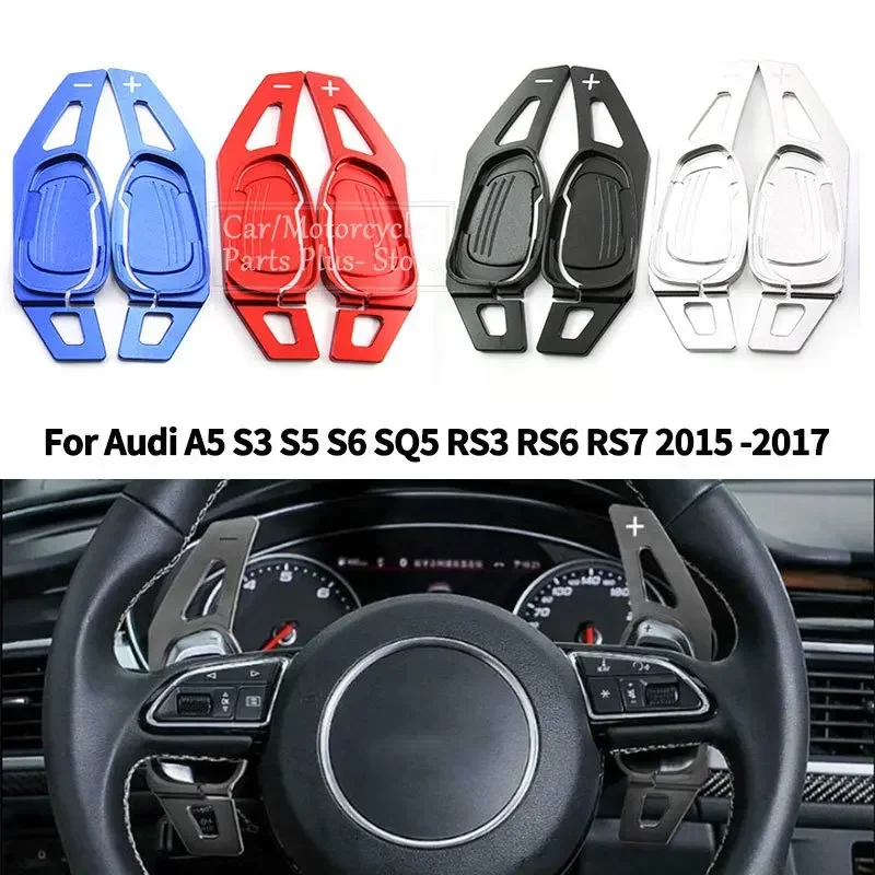 Car Steering Wheel Paddle Extension Shifter Aluminum Alloy For Audi A5 S3 S5 S6 SQ5 RS3 RS6 RS7 2015 2016 2017 Sportback