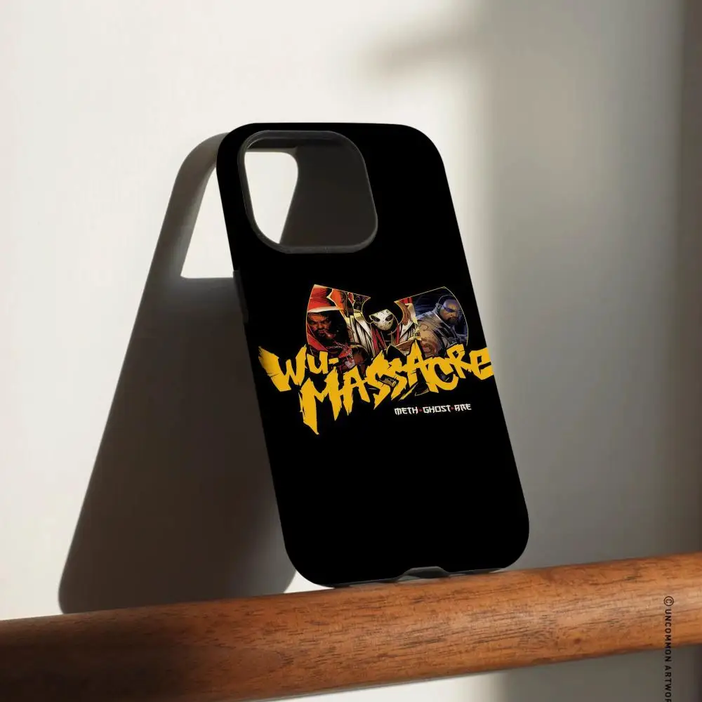 W-Wu T-Tang Clan22 Handyhülle für iPhone 17, 16, 15, 14, 13, 12, Pro Max Plus, glänzende HD-Doppelschicht-Flüssigkeitshartschale