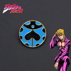 Cute Blue Ladybug Enamel Pins Anime JoJos Bizarre Adventure Giorno Giovanna Badges Brooches Lapel  Jewelry For Fans Gifts