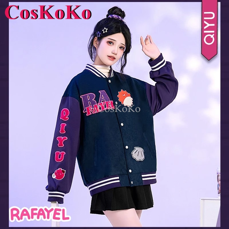 CosKoKo Rafayel Cosplay Game Love And Deepspace Costume Derivative Product Fashion Sweet Lovely Baseball Jacket Daily Wear Coat