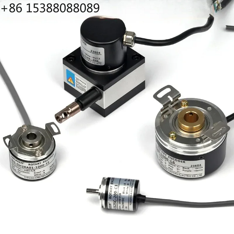 IB63G-OS Hollow Through Shaft Optical Encoder 20mm Shaft 6mm Keyway 1024PPR A+B+Z a-b-z HTL Line Driver 5-30VDC(1pcs)