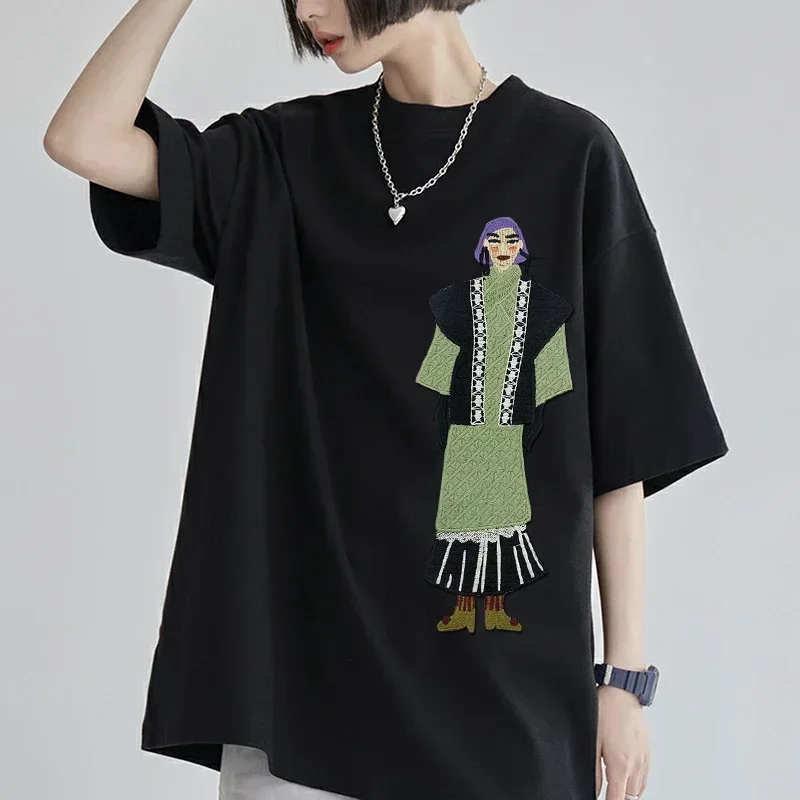 Insignias bordadas de moda para mujer, parche para niña, apliques de personajes de dibujos animados para niñas, parches para ropa, accesorio DIY WF