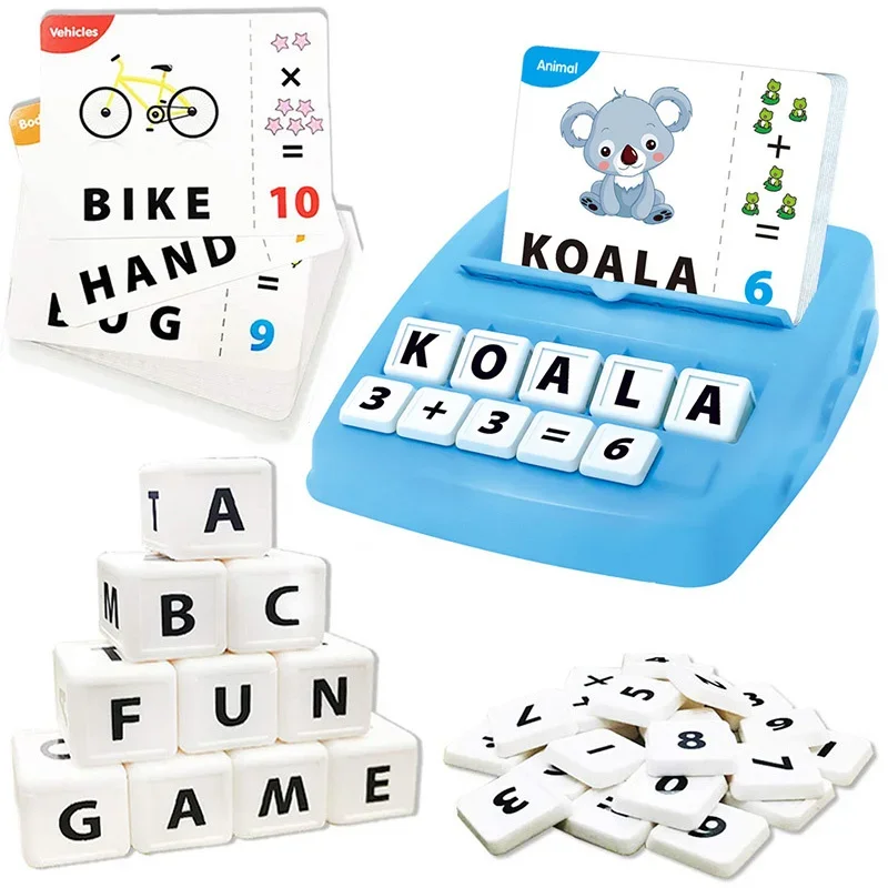 Passendes Buchstabenspiel für Kinder, 2-in-1-Lernspielzeug, Alphabet, Rechtschreibung und Lesen, Zahlen und Farberkennung, Lernspielzeug, Geschenke