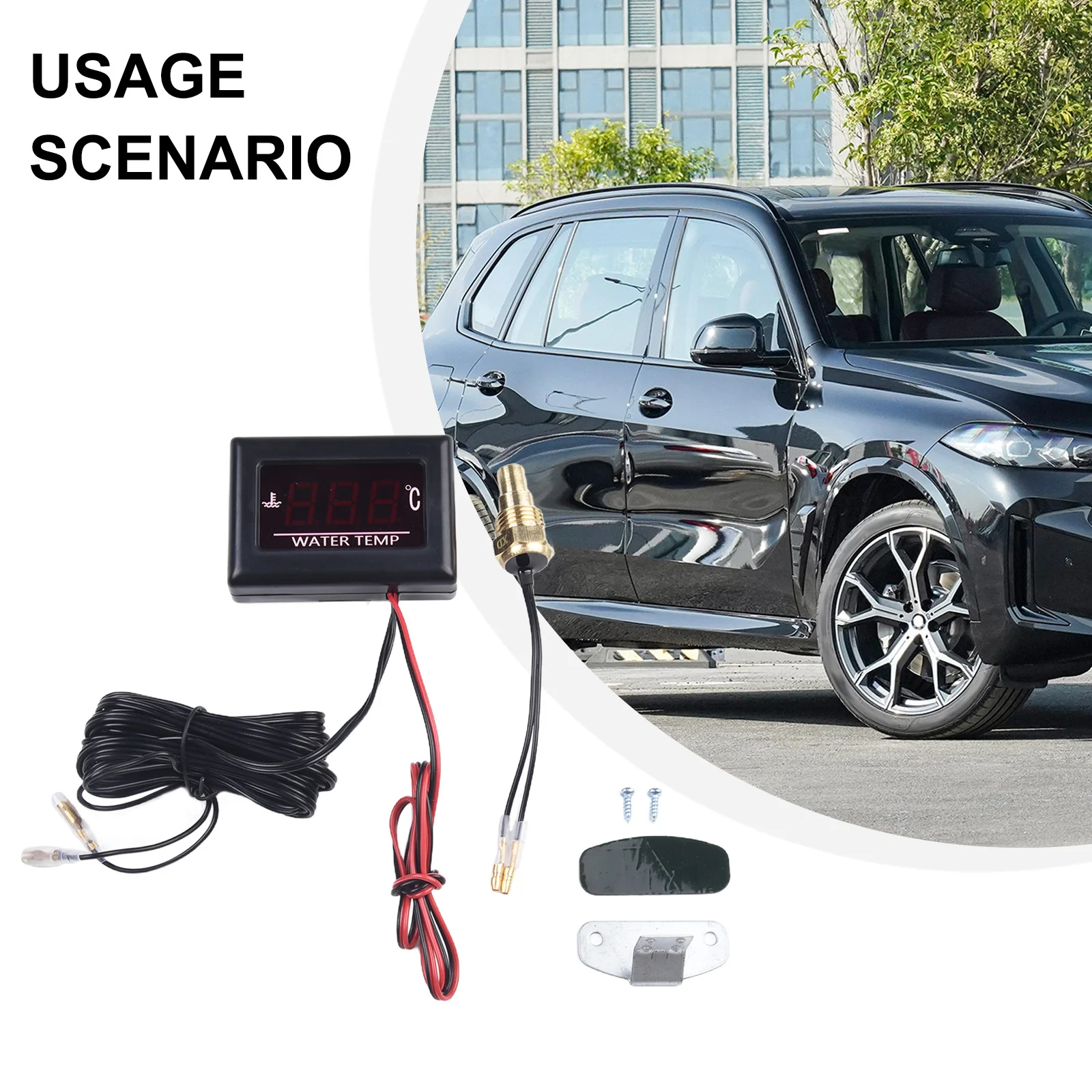 Reliable and Accurate Water Temperature Gauge Kit, 3meters Cable Length for Easy Installation, 16mm Temperature Sensor Diameter