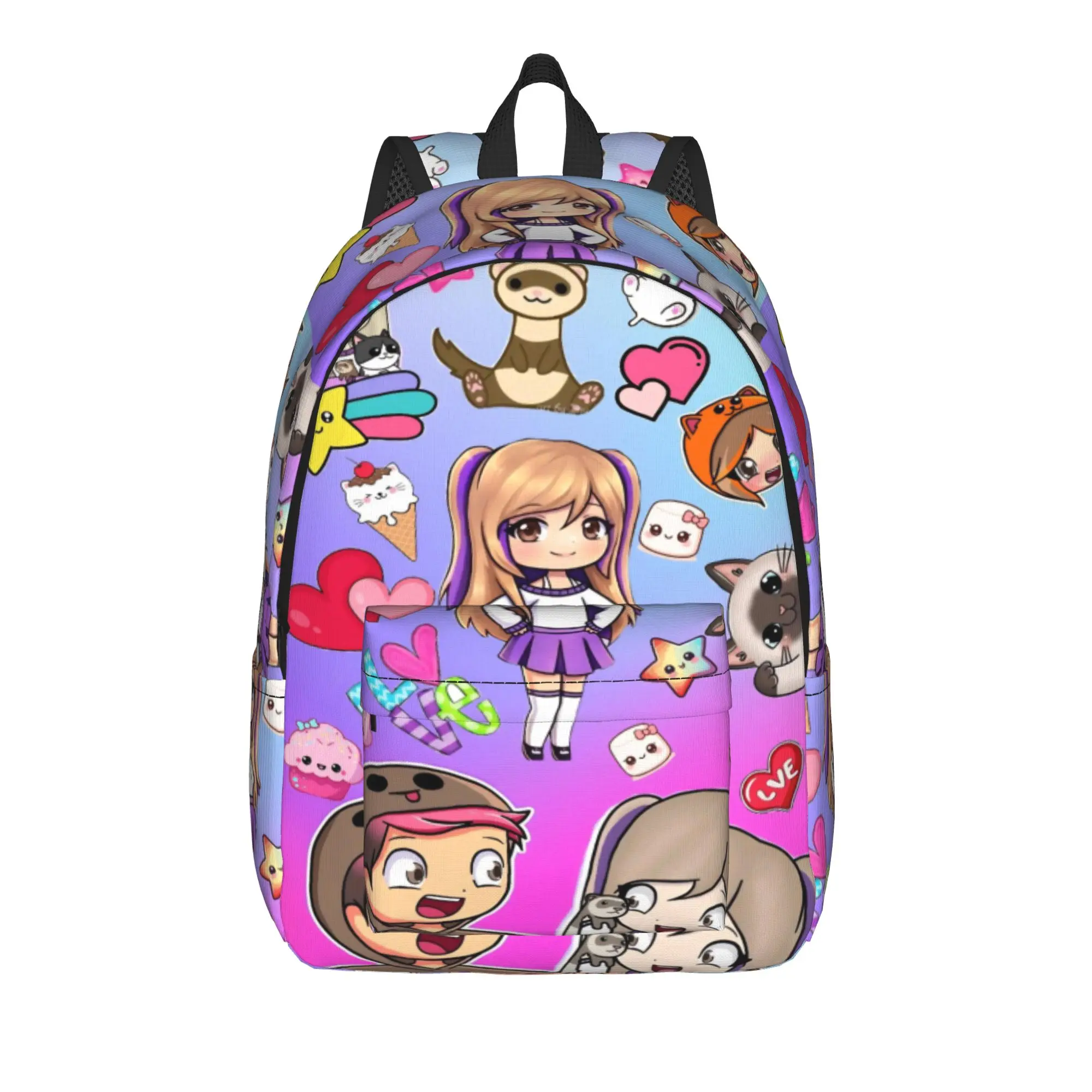Lyna Vallejos Gamer Cool Backpack with Pocket Student Work  Daypack for Men Women Laptop Shoulder Bag