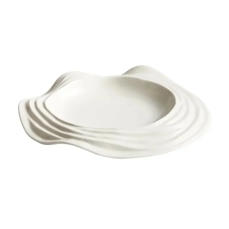 Ceramic Cooking Dish Irregular Shape Speciality Pasta Steak Plate Kitchen Solid Color Tableware Sushi Snack Dessert Dishes
