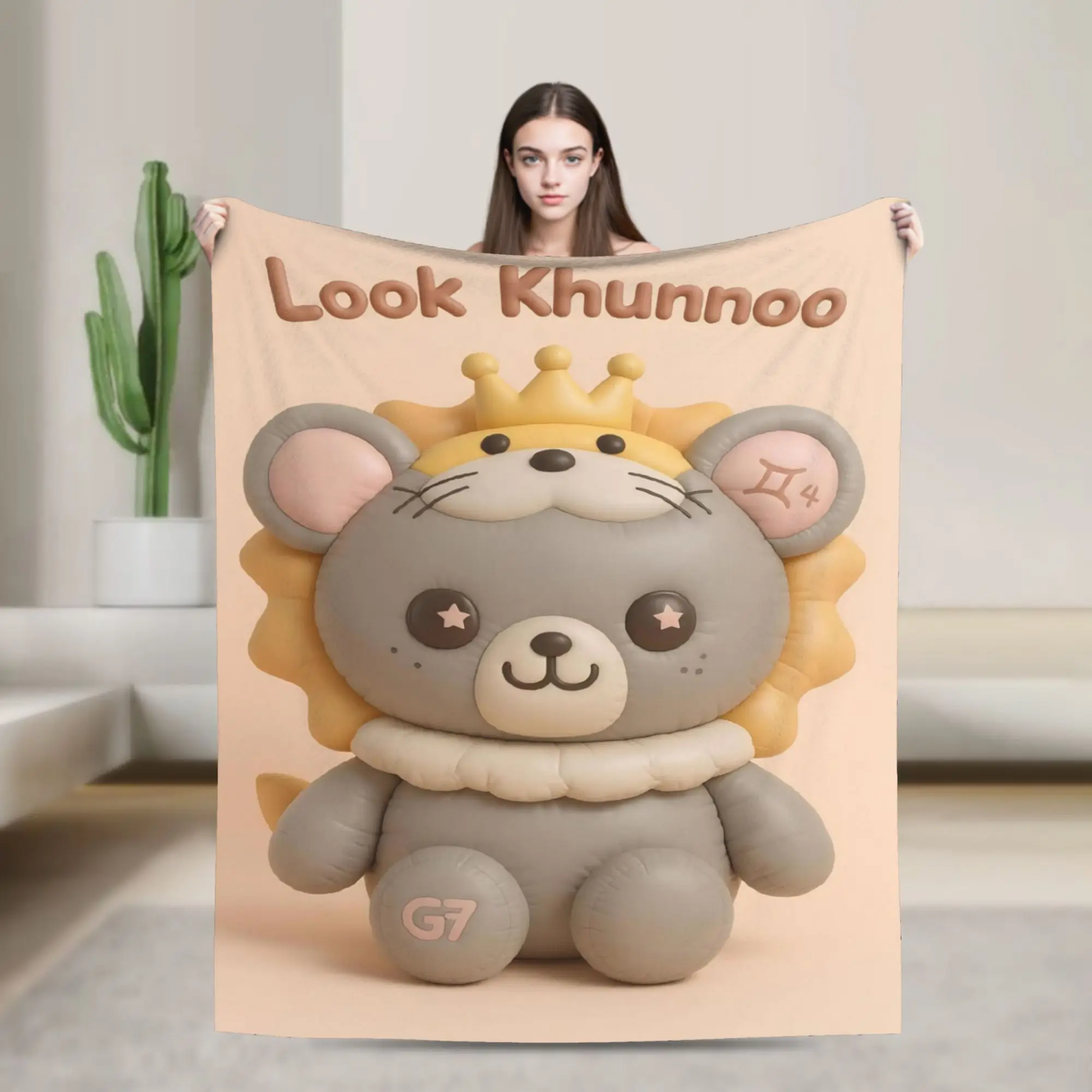 look khunnoo geminifourth Throw Blanket for Couch  Soft Cozy Plush Blanket 50x60 Inch Multiple Sizes Bedspreads for All Seasons