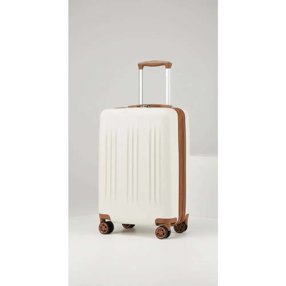 

20 Inch Expandable Carry On Luggage with Quiet Spinner Wheels & TSA Lock, Scratch Resistant Hardside Airline Approved Suitcase